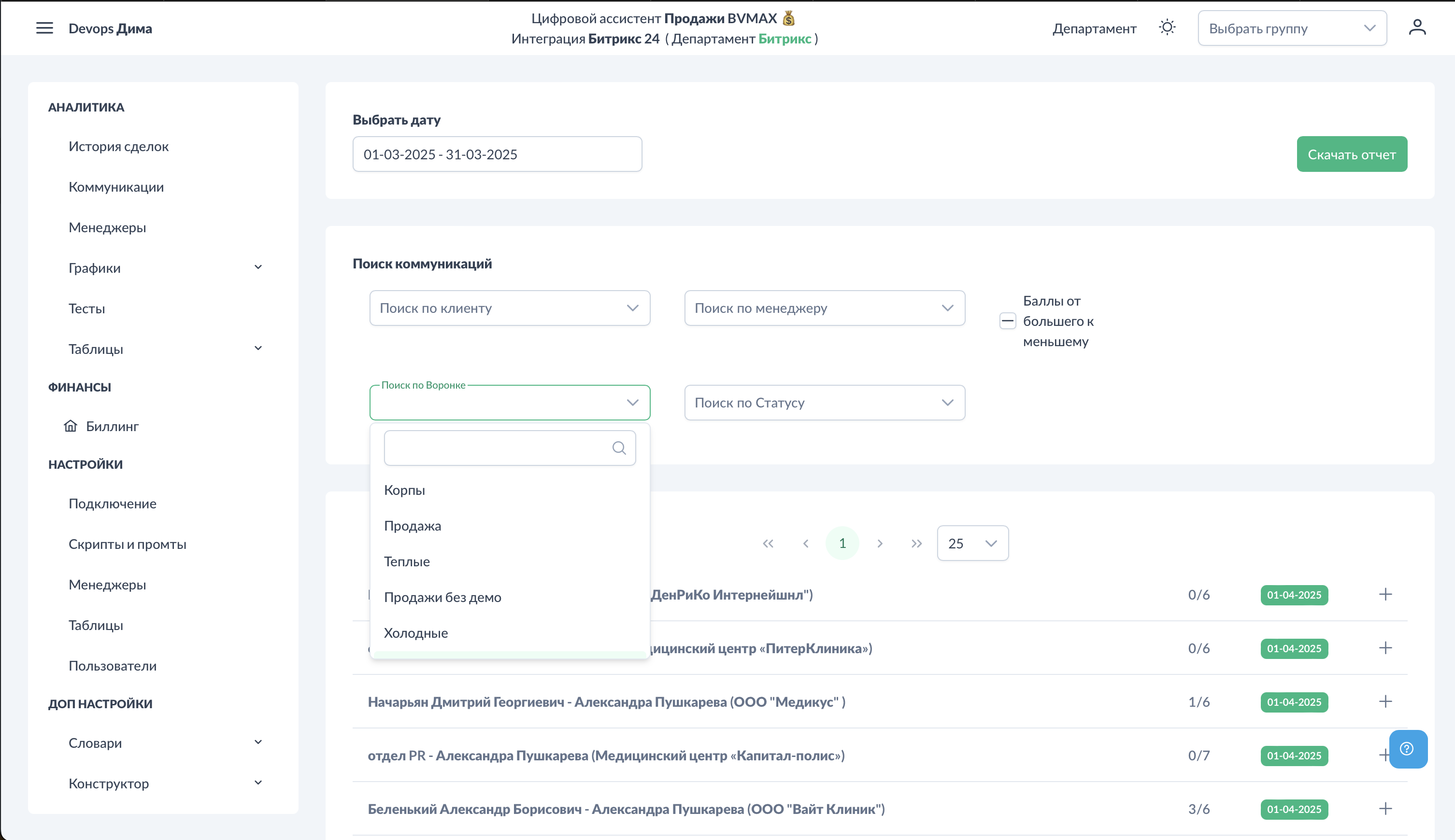 Коммуникации. Фильтр по воронке.png